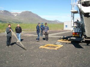 Steypt fyrir Trappið